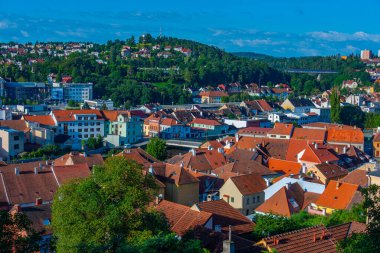 Çek Cumhuriyeti 'nde Trebic Panoraması. Görüntü