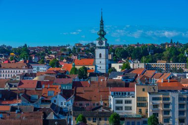 Çek Cumhuriyeti 'nin eski Trebic kentinin panoraması.