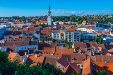 Çek Cumhuriyeti 'nin eski Trebic kentinin panoraması.
