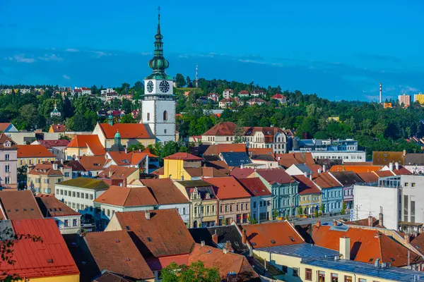 Çek Cumhuriyeti 'nin eski Trebic kentinin panoraması.