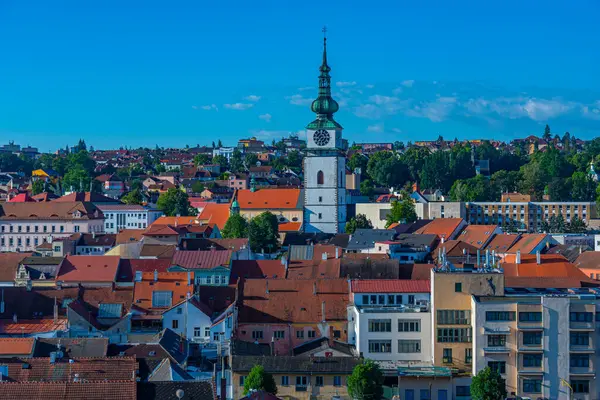 Çek Cumhuriyeti 'nin eski Trebic kentinin panoraması.