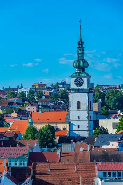 Çek Cumhuriyeti 'nin eski Trebic kentinin panoraması.