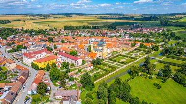 Çek Cumhuriyeti 'nde Jaromerice na Rokytnou Panorama görüşü.