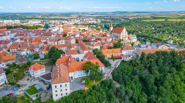 Çek Cumhuriyeti 'nin Znojmo kentinin Panorama manzarası.