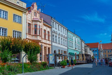 Çek Cumhuriyeti 'nden Mikulov' un hava manzarası.
