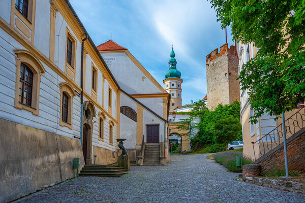 Mikulov castle viewed during a summer day, Czech republic.IMAGE