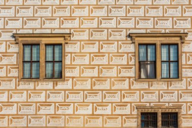 Çek Cumhuriyeti 'ndeki Litomysl Kalesi' nin Süslü Cephesi.