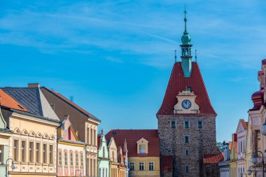 Çek Cumhuriyeti 'ndeki Domazlice' nin alt kapısı.
