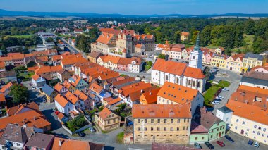 Horsovsky Tyn 'in Çek Cumhuriyeti' ndeki Panorama görüşü.