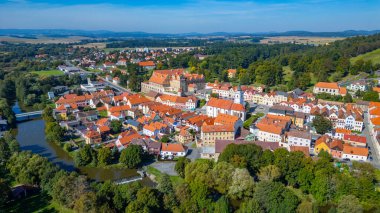 Horsovsky Tyn 'in Çek Cumhuriyeti' ndeki Panorama görüşü.