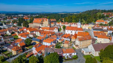 Horsovsky Tyn 'in Çek Cumhuriyeti' ndeki Panorama görüşü.