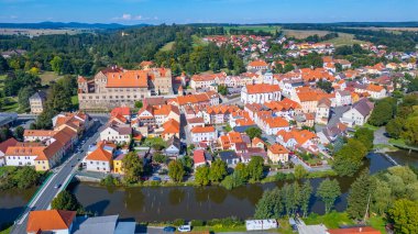 Horsovsky Tyn 'in Çek Cumhuriyeti' ndeki Panorama görüşü.