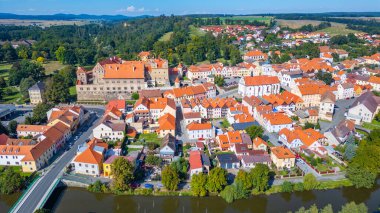 Horsovsky Tyn 'in Çek Cumhuriyeti' ndeki Panorama görüşü.