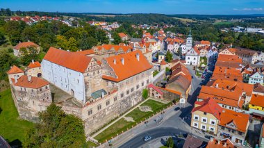 Horsovsky Tyn 'in Çek Cumhuriyeti' ndeki Panorama görüşü.