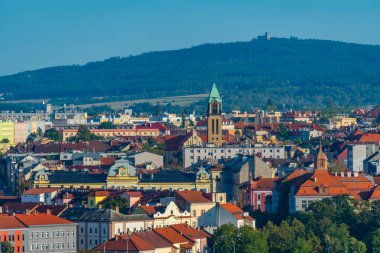 Çek Cumhuriyeti, Pilsen şehir merkezinin panorama manzarası.