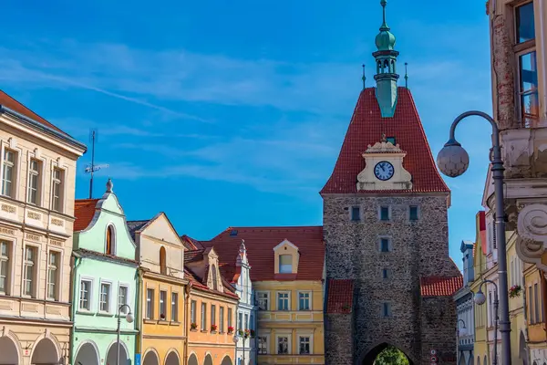 Çek Cumhuriyeti 'ndeki Domazlice' nin alt kapısı.