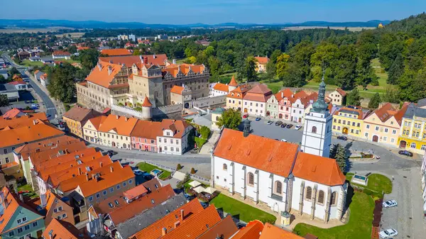 Horsovsky Tyn 'in Çek Cumhuriyeti' ndeki Panorama görüşü.