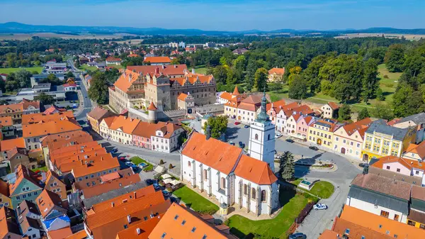 Horsovsky Tyn 'in Çek Cumhuriyeti' ndeki Panorama görüşü.