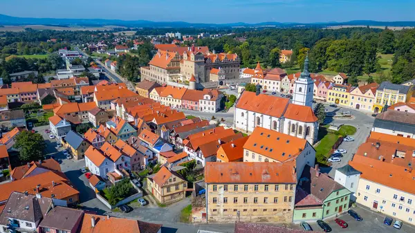 Horsovsky Tyn 'in Çek Cumhuriyeti' ndeki Panorama görüşü.