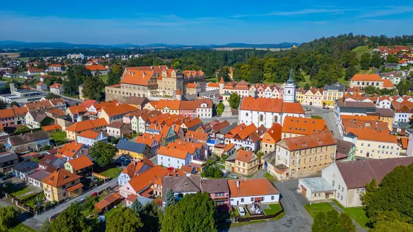 Horsovsky Tyn 'in Çek Cumhuriyeti' ndeki Panorama görüşü.