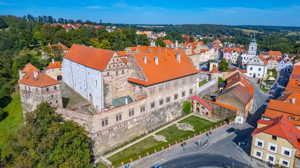 Horsovsky Tyn 'in Çek Cumhuriyeti' ndeki Panorama görüşü.