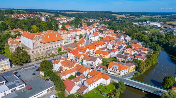 Horsovsky Tyn 'in Çek Cumhuriyeti' ndeki Panorama görüşü.