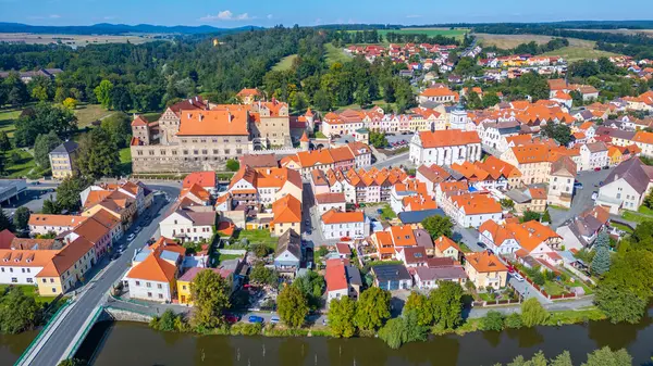 Horsovsky Tyn 'in Çek Cumhuriyeti' ndeki Panorama görüşü.