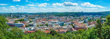 Çek Cumhuriyeti 'nin Brno kentinin panorama manzarası.