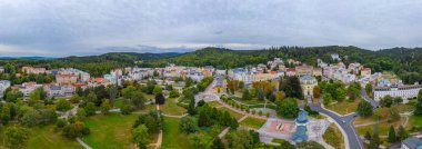 Marianske Lazne 'nin Çek Cumhuriyeti' ndeki Panorama görüşü.