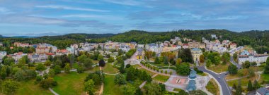 Marianske Lazne 'nin Çek Cumhuriyeti' ndeki Panorama görüşü.