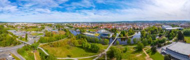Çek Cumhuriyeti 'nde Ceske Budejovice' nin Panorama görünümü.