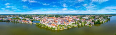 Jindrichuv Hradec 'in Çek Cumhuriyeti' ndeki Panorama görüşü.