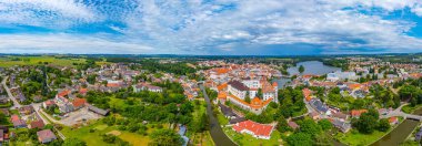 Çek Cumhuriyeti 'nde Jindrichuv Hradec Panoraması.