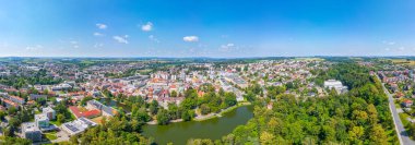 Çek Cumhuriyeti 'nde Havlickuv Brod Panorama görünümü.