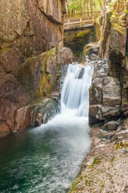 Sabbaday Brook 'taki Şelale Şelalesi' nin aşağısında. Waterville Vadisi. Grafton İlçesi. New Hampshire 'da. ABD