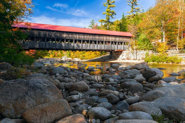 Conway New Hampshire Usa October 2022 Pemandangan Jembatan Albany Atas — Stok Foto