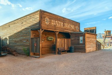 Tucson, Arizona, ABD - 07 Mayıs 2014 - Old Tucson 'daki hayali hamam