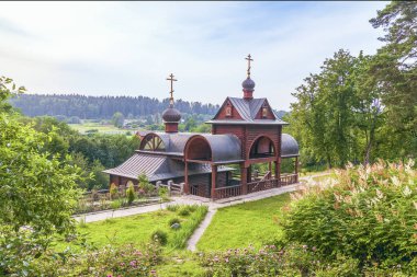 Zvenigorod.Moskova Oblastı - 26 Haziran 2010 - Kutsal Bakire Meryem 'in Doğuşu Manastırı Savvino-Storozhevsky Manastırı (St. Savva Storozhi Manastırı).