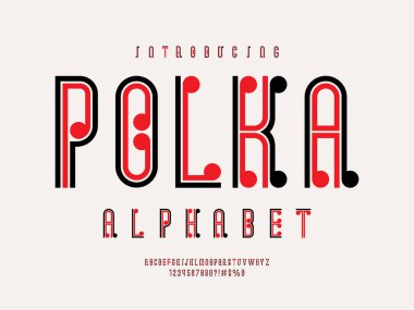 modern dots alphabet design with uppercase, numbers and symbols