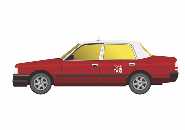 Red Hong Kong Taxi Format Vectoriel — Image vectorielle
