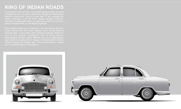 White Classic Car Formato Vectorial — Archivo Imágenes Vectoriales