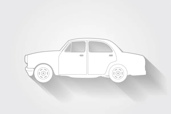 White Classic Car Vector — Stockový vektor