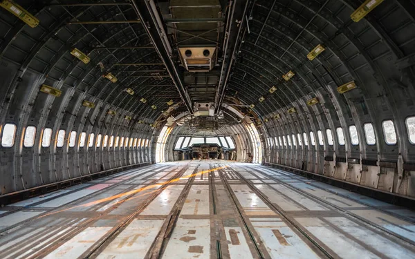 Εσωτερικός Χώρος Εγκαταλελειμμένων Αεροσκαφών — Φωτογραφία Αρχείου
