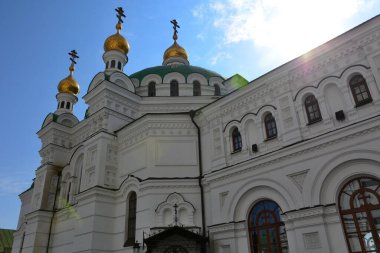 Moskova Patrikliği 'nden Ukrayna Ortodoks Kilisesi' nin yönetimine başarılı bir şekilde iade edilen Kyiv-Pechersk Lavra Rafineri Kilisesi, Kyiv, 9 Nisan 2023.