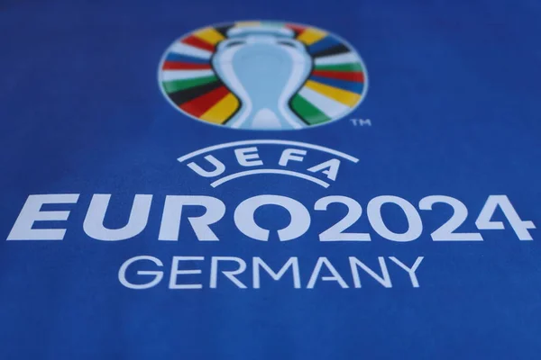 Этой Фотографии Логотип Уефа Евро 2024 2024 Чемпионат Европы Футболу — стоковое фото