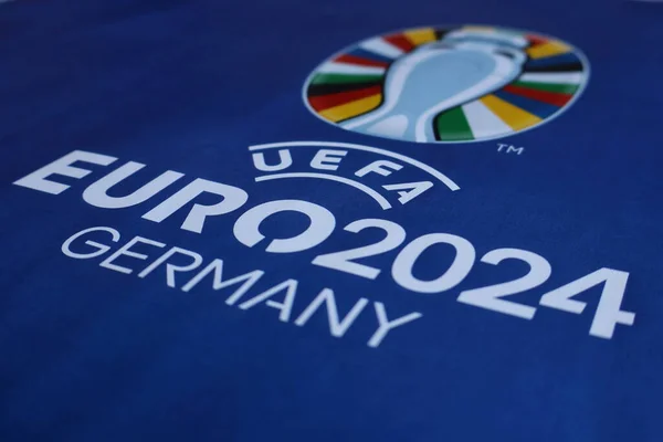 Этой Фотографии Логотип Уефа Евро 2024 2024 Чемпионат Европы Футболу — стоковое фото