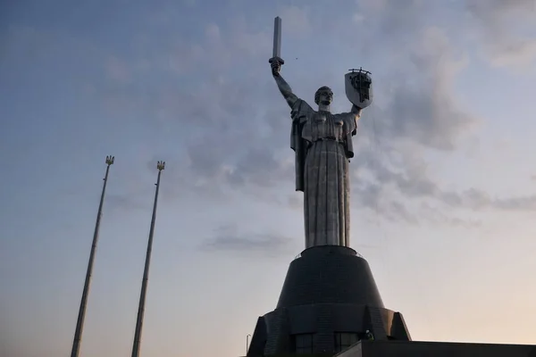 Een Bezichtiging Van Motherland Monument Verwijdering Van Sovjet Wapen Voorbereiding — Stockfoto