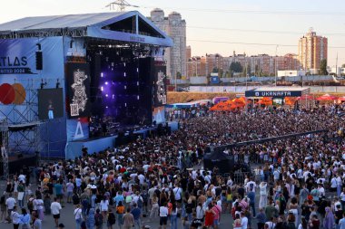 19 Temmuz 2024 'te Ukrayna' nın başkenti Kyiv 'de düzenlenen ATLAS UNITED 2024 müzik festivalinin genel görünümü.