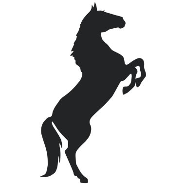 Vektör ikonu at silueti. Stok illüstrasyon atı işaret simgesi kırpması