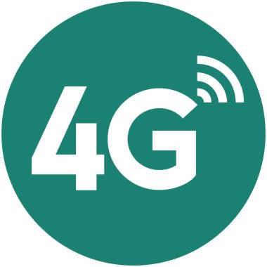 Vector Tech Wi-Fi 4G işareti. Görüntü İnternet kablosuz 4G işareti düz minimalizm biçimi.